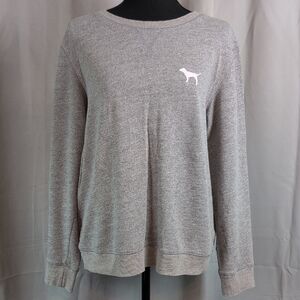 PINK Victoria's Secret Gray Crew Neck Sweater Soft Knit Casual